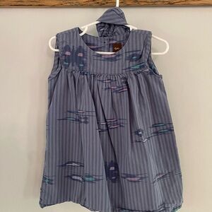 Tea Collection Blue Striped Kids Dress